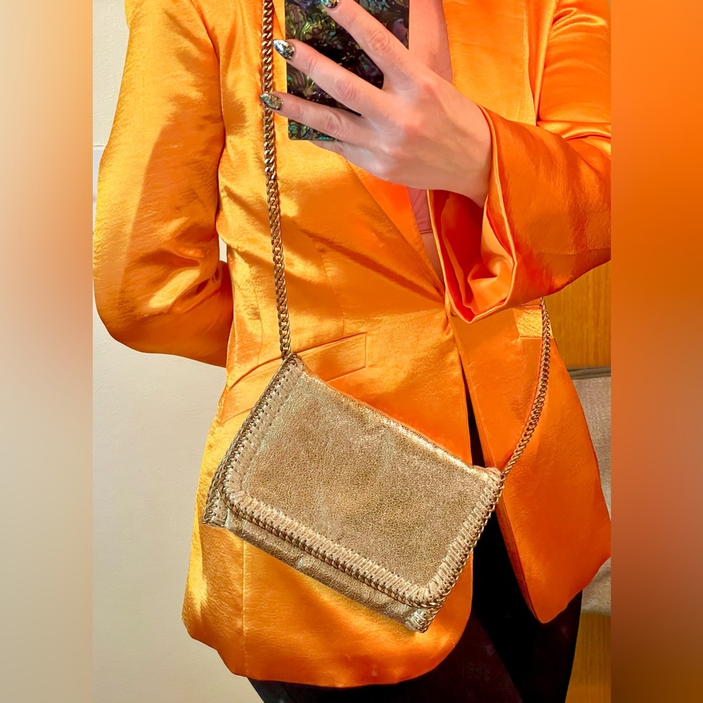 Gold crossbody bag